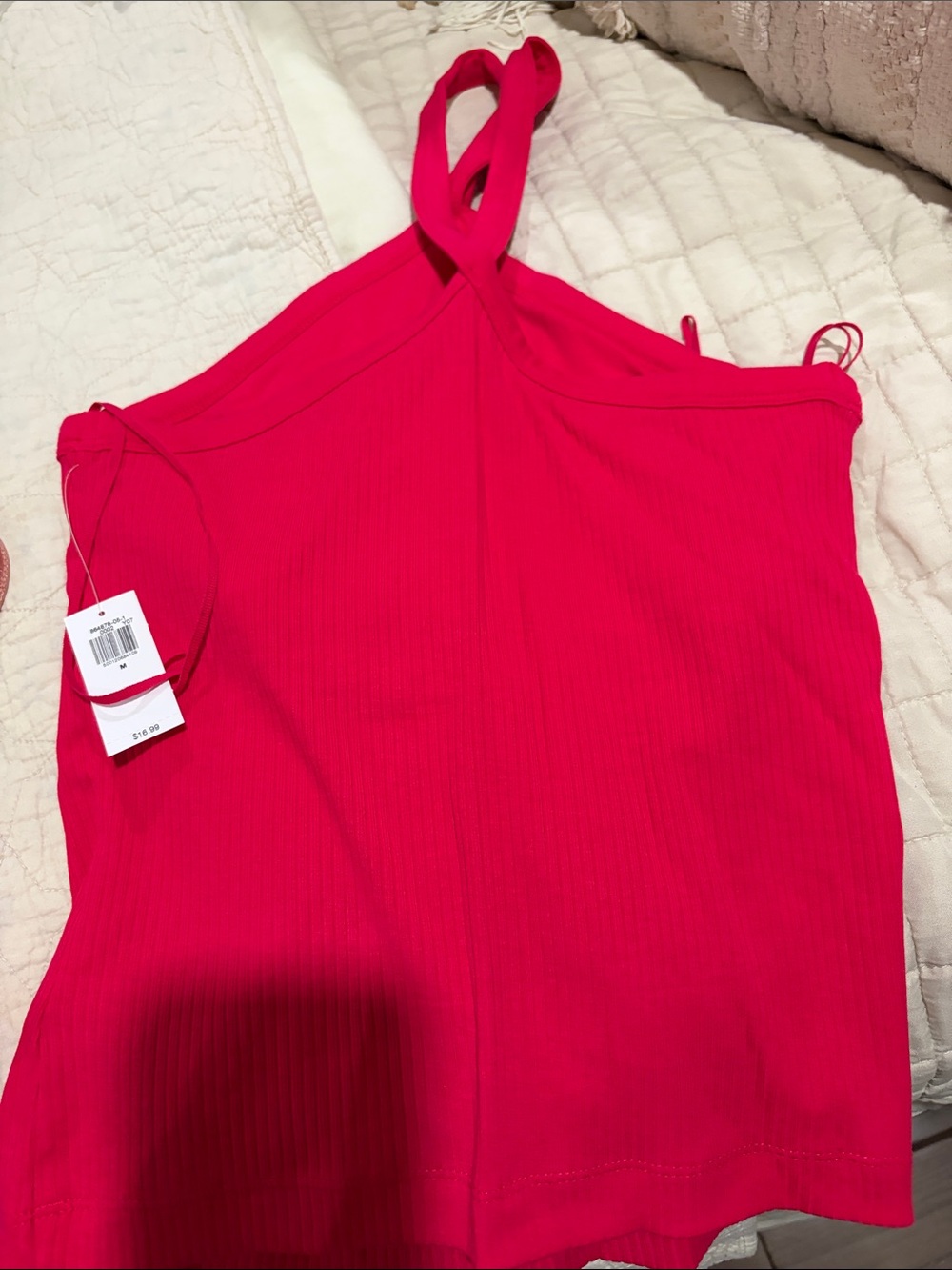 Old Navy One-Shoulder Ribbed Dress in Hot Pink